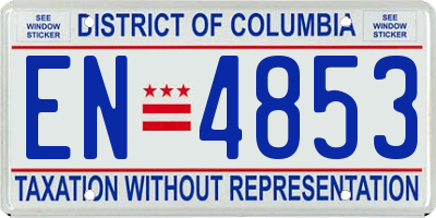 DC license plate EN4853