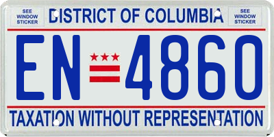 DC license plate EN4860