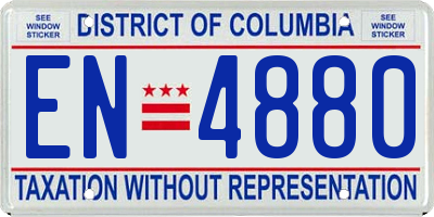 DC license plate EN4880