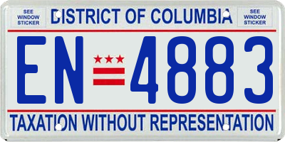DC license plate EN4883