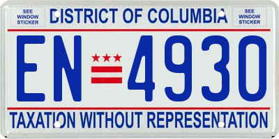 DC license plate EN4930
