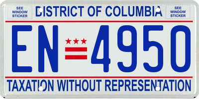 DC license plate EN4950