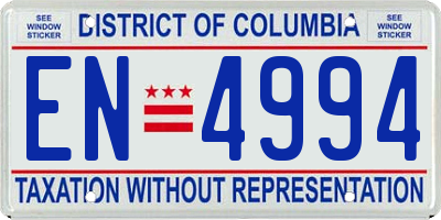 DC license plate EN4994