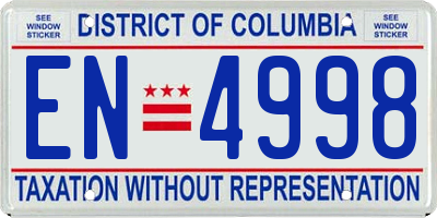 DC license plate EN4998