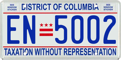 DC license plate EN5002