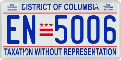 DC license plate EN5006