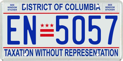 DC license plate EN5057