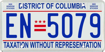 DC license plate EN5079