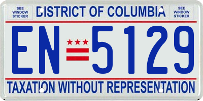 DC license plate EN5129