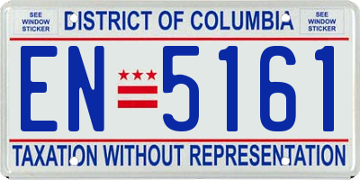 DC license plate EN5161