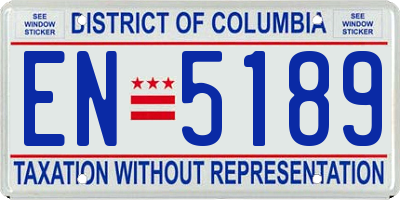 DC license plate EN5189