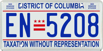 DC license plate EN5208