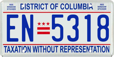 DC license plate EN5318