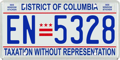 DC license plate EN5328