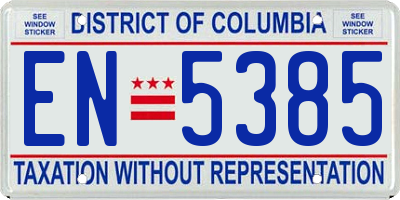 DC license plate EN5385