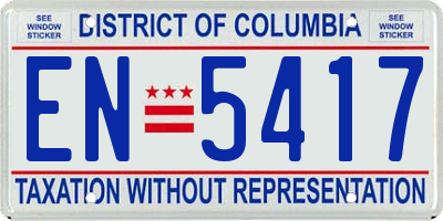 DC license plate EN5417