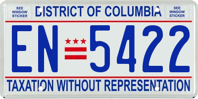 DC license plate EN5422