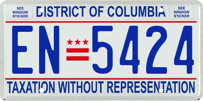 DC license plate EN5424
