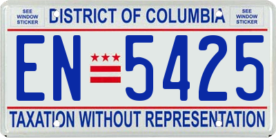 DC license plate EN5425