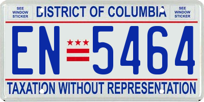 DC license plate EN5464