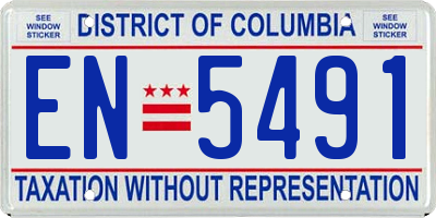 DC license plate EN5491