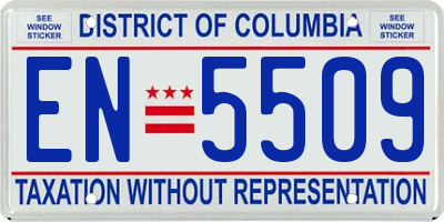 DC license plate EN5509