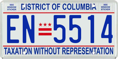 DC license plate EN5514
