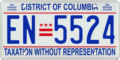 DC license plate EN5524