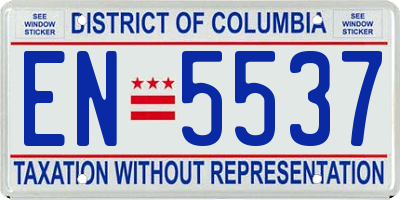 DC license plate EN5537