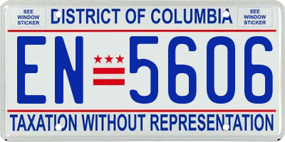 DC license plate EN5606