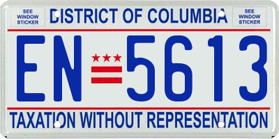 DC license plate EN5613