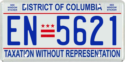 DC license plate EN5621