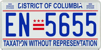 DC license plate EN5655