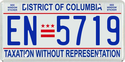 DC license plate EN5719