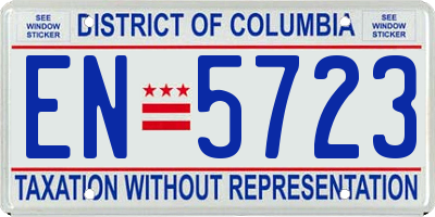 DC license plate EN5723