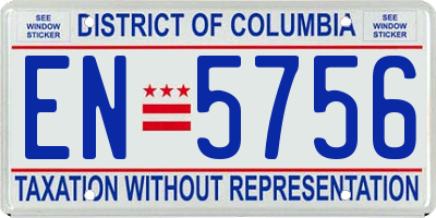 DC license plate EN5756
