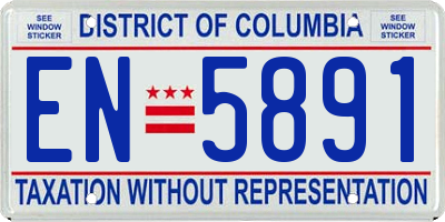 DC license plate EN5891