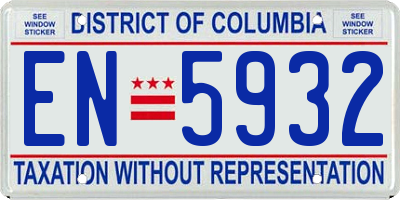 DC license plate EN5932