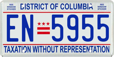 DC license plate EN5955