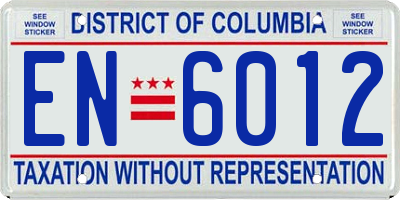 DC license plate EN6012