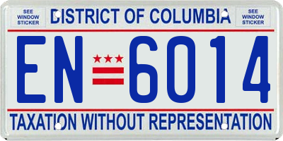 DC license plate EN6014