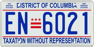 DC license plate EN6021