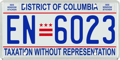 DC license plate EN6023