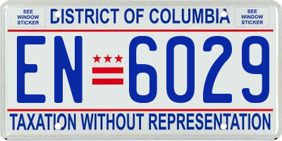 DC license plate EN6029