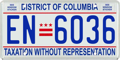 DC license plate EN6036