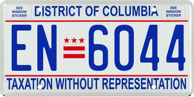 DC license plate EN6044