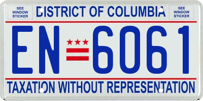 DC license plate EN6061