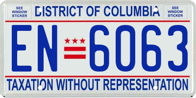 DC license plate EN6063