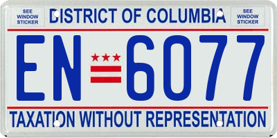 DC license plate EN6077
