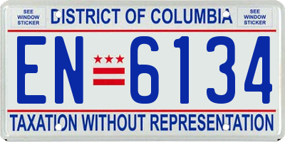 DC license plate EN6134